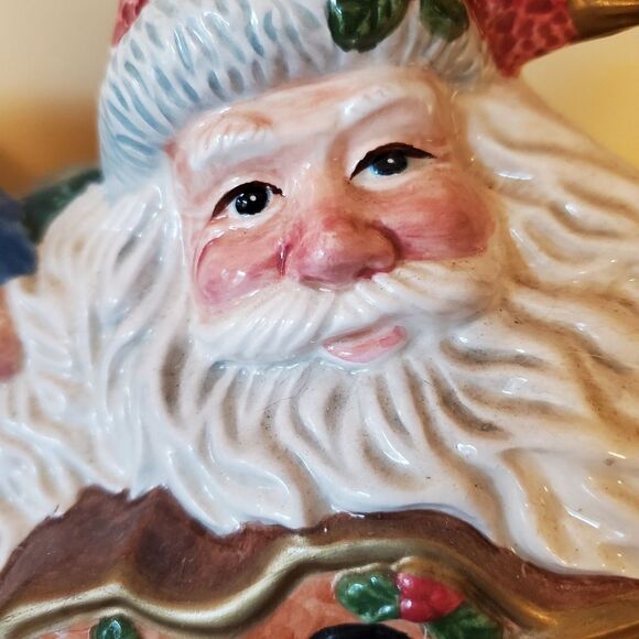 Fitz & Floyd Forest Festival Santa Cookie Jar - Picture 10 of 11